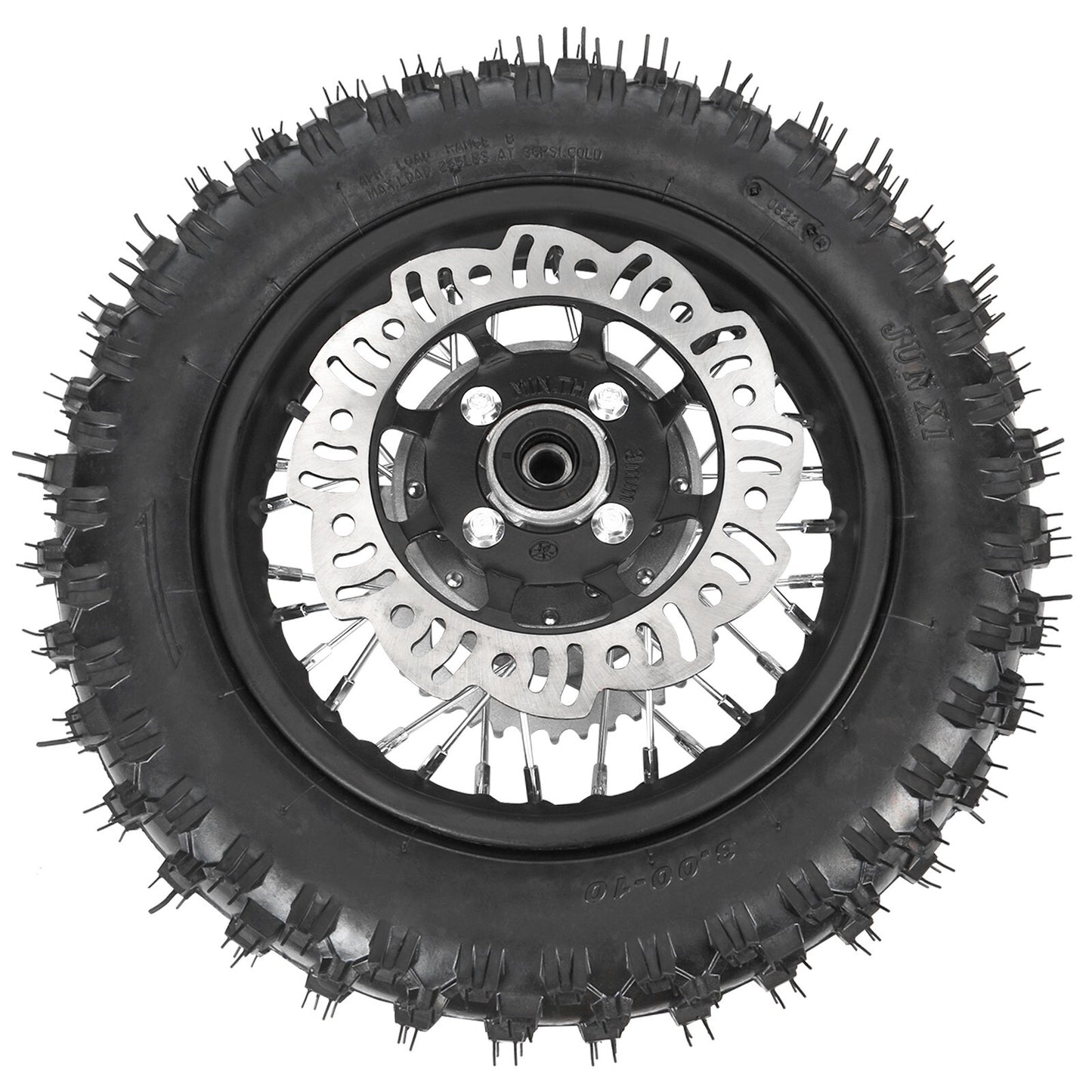 10-inch rear wheel, 3.00-10 tire, rim, disc brake, for Yamaha TTR50 Apollo Toto-Moto Bike