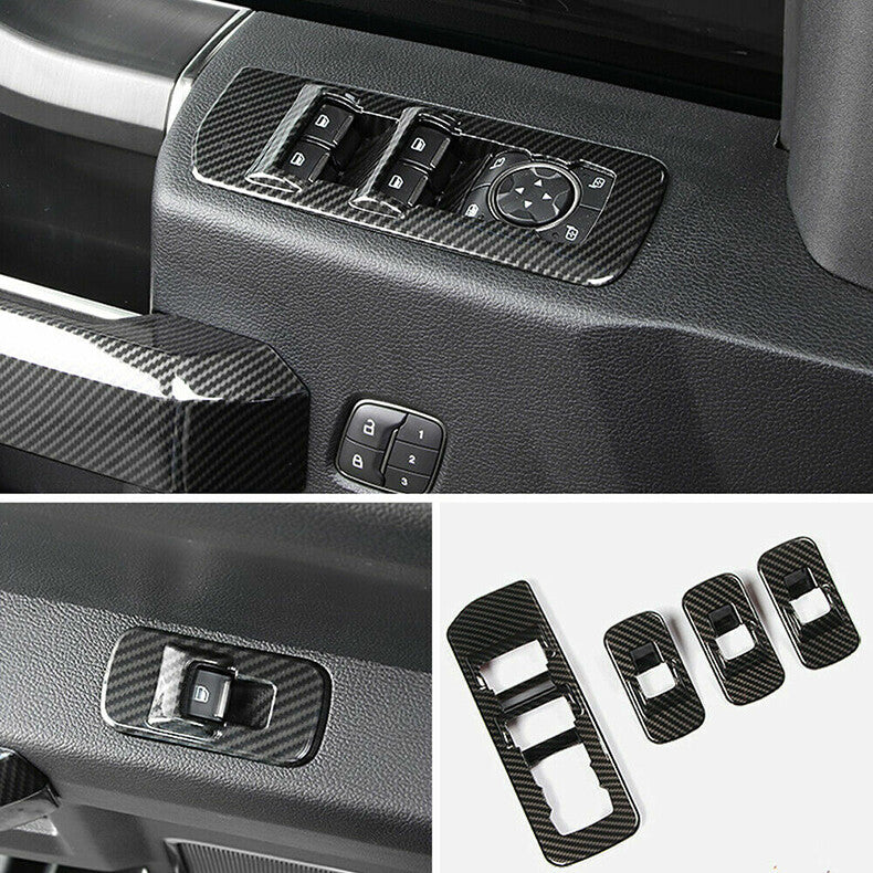 Carbon Fiber Interior Full Set Kit Cover Trim 24x for Ford F150 F-150 2015-2020