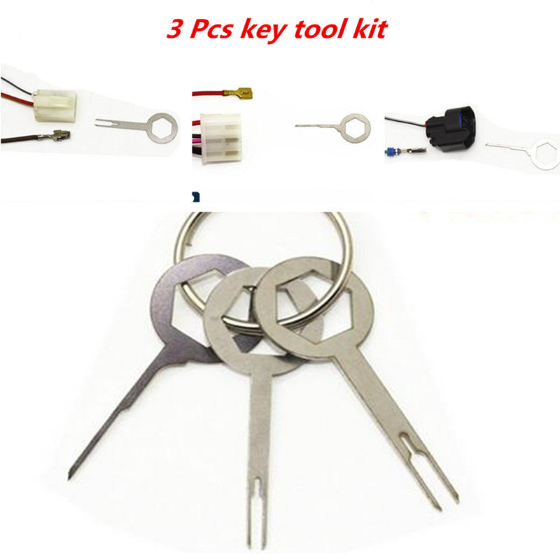 3xCable Plug Removel Key Tool Car Electrical Terminal Wiring Crimp Connector Pin