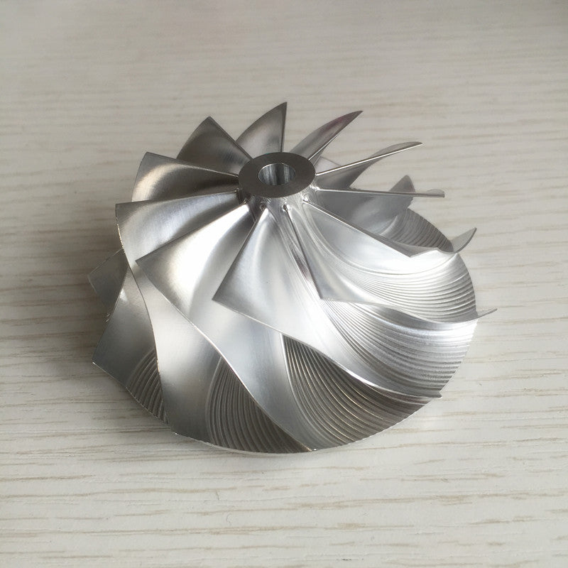 TD05H 11+0 Blade 59.05/76.13 mm Turbine Aluminum 2618/Burnt Compressor Wheel