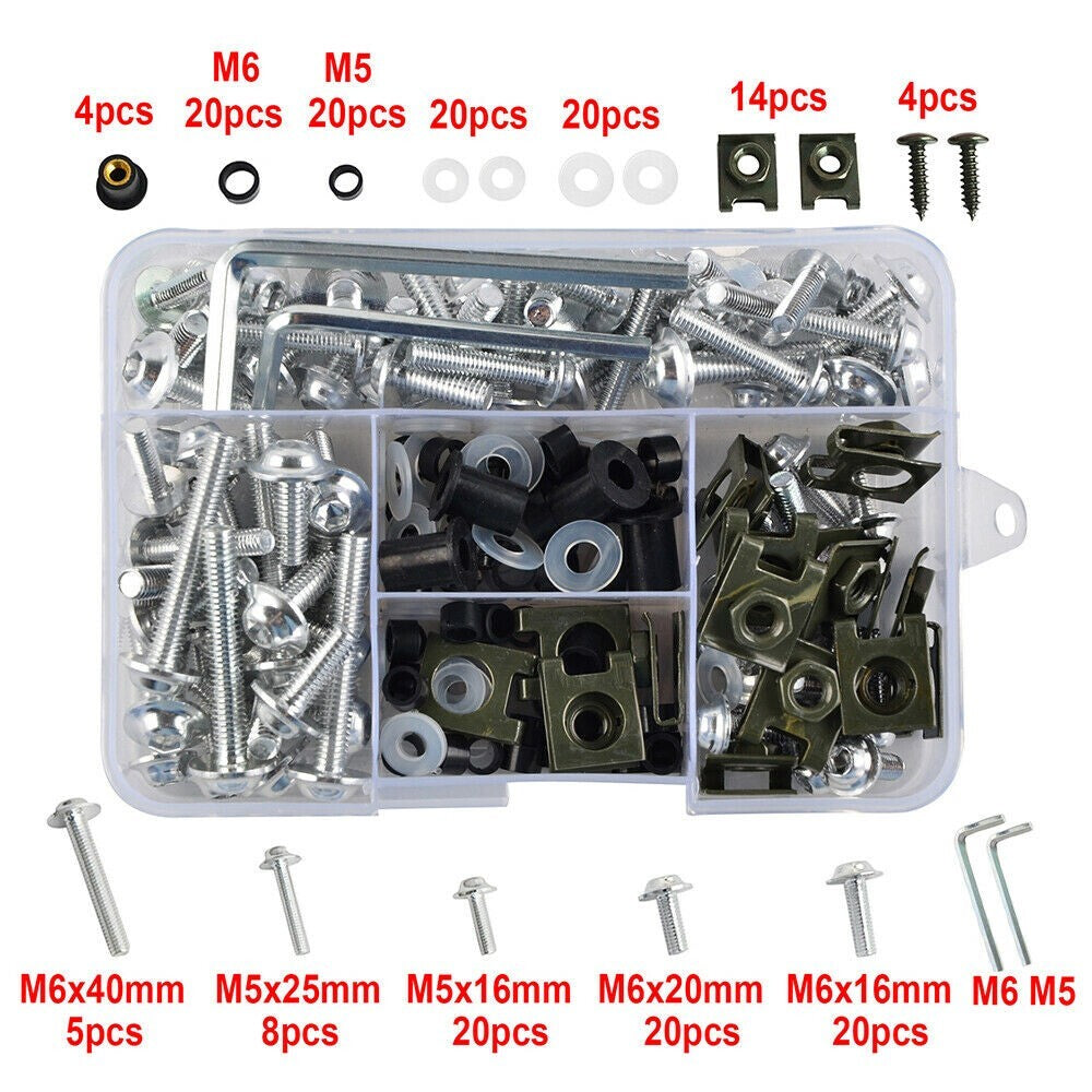 Complete Fairing Bolt Kit Screws Fit for Kawasaki ZZR1200 Z800/E version Z750R