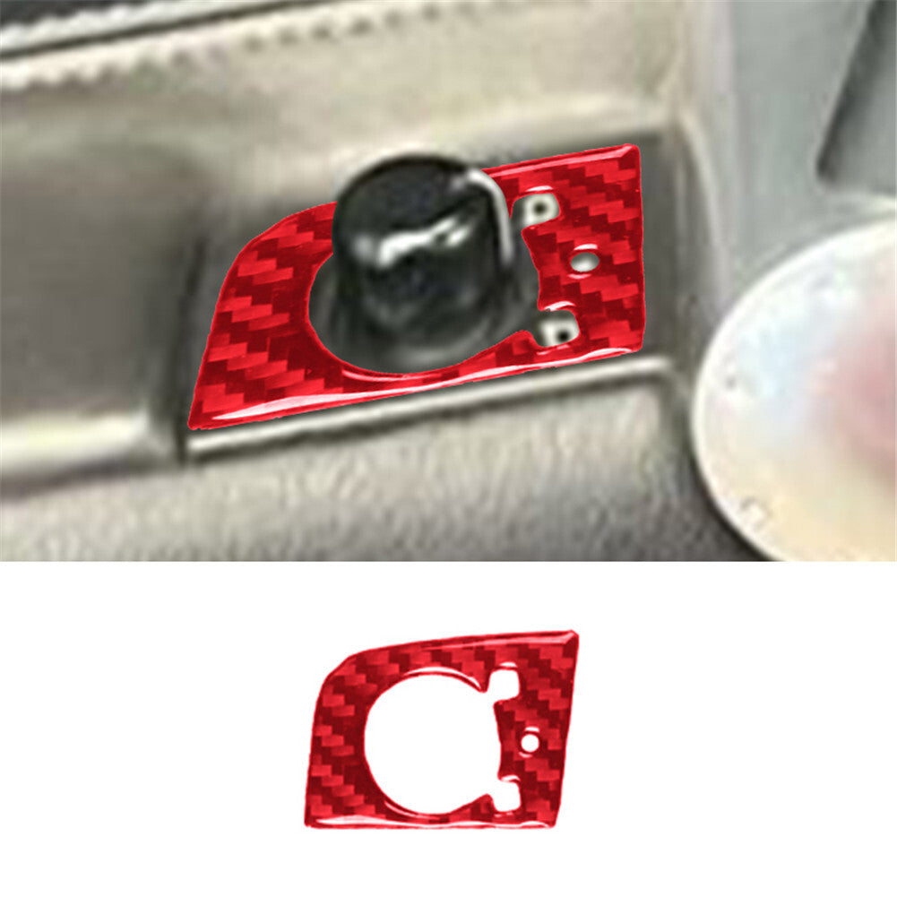 Carbon Fiber Mirror Control Button Panel Trim Frame for Audi TT 8N 2001-2006 Red