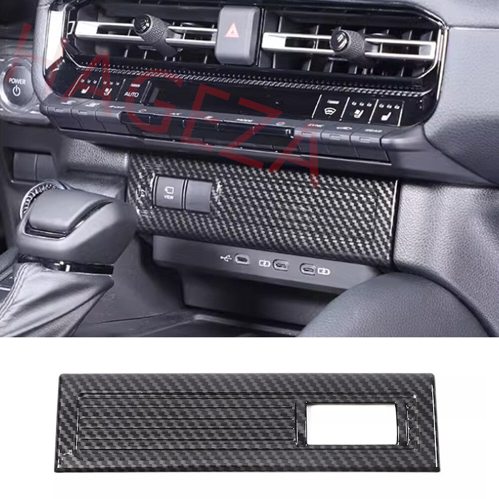 Carbon Fiber ABS Cigarette Lighter Panel Cover For Toyot@ for Land Cruiser LC250 24+