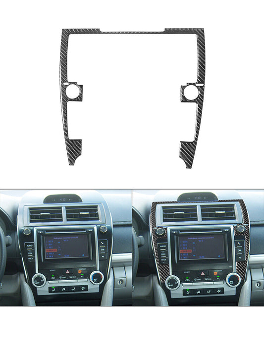 Carbon Fiber Center Control Panel Trim Cover for Toyota for Camry 2012-2014 Style A