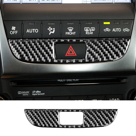 Carbon Fiber Emergency Double Flash Button Panel Trim Fit For Luxus GS 2006-2011