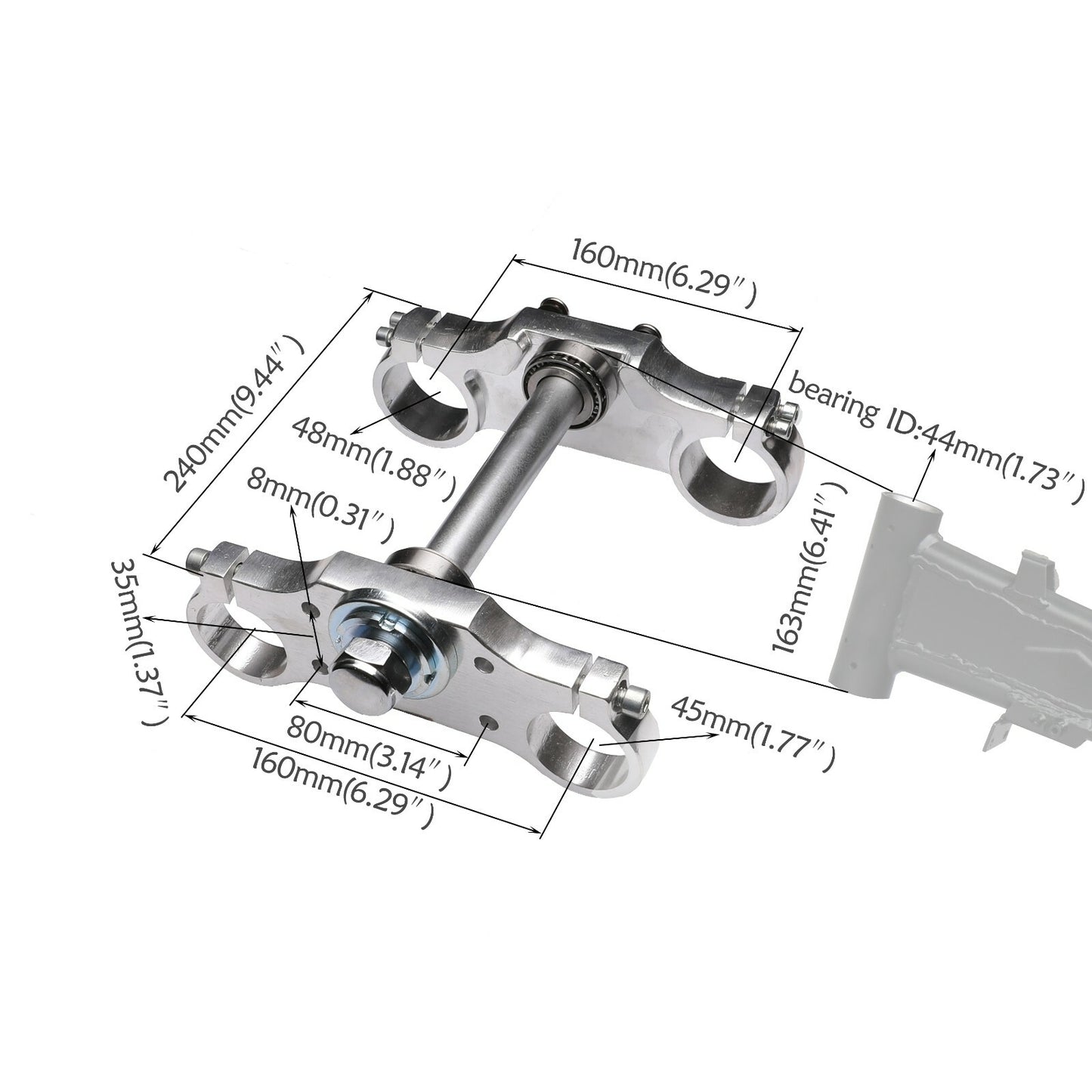 14-inch and 12-inch wheels, 80/100-12 and 60/100-14 tires + front fork, three-groove bicycle, CRF70 and CRF50