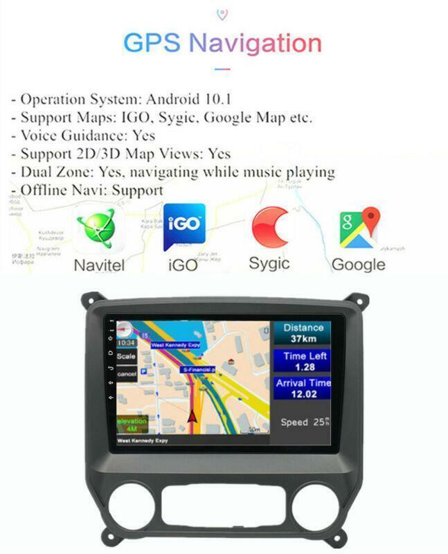 For 2014-2018 for Chevrolet Silverado for GMC for Sierra 10.1 Android 10.1 Stereo Radio GPS
