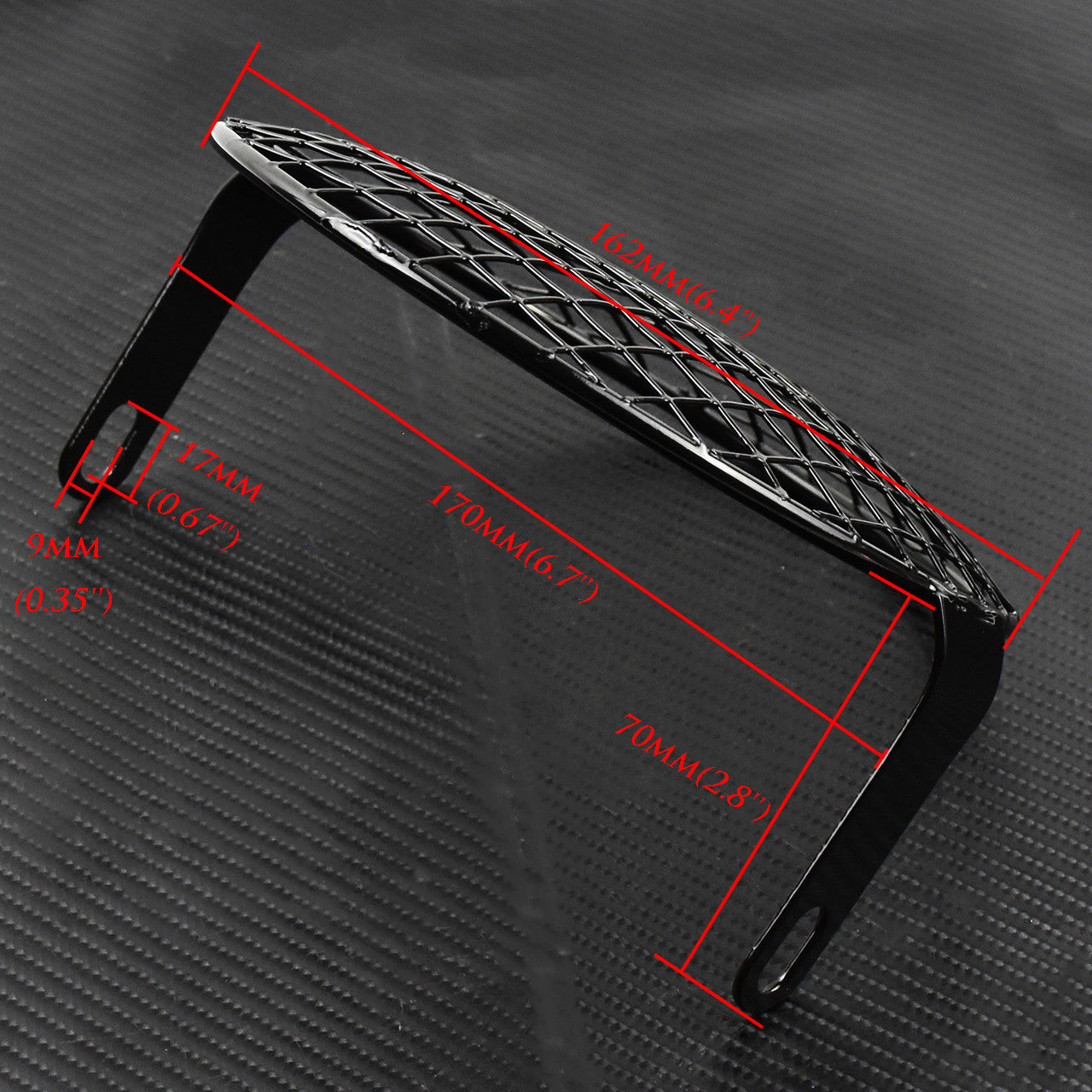 6.5 Headlight Grill Mesh Lattice Grid Matte Black Side Mount Fit for Harley XL