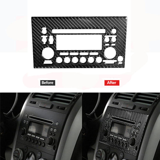Carbon Fiber Radio Surround Panel Cover Trim for Suzuki Grand Vitara 2010-2013