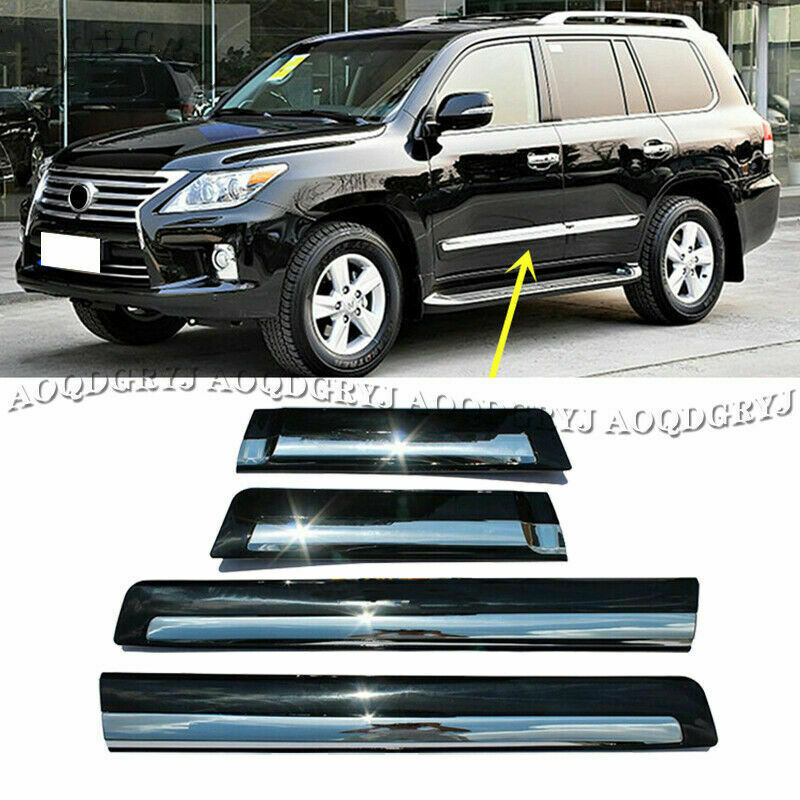 For 2008-2015 for LEXUS LX570 Replace Black Side Door Body Molding Covers W/Chrome