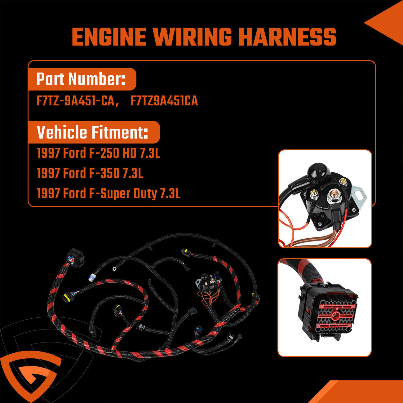 For 1997 F-250 F-350 for Ford Engine Wiring Harness Cable 7.3L Diesel KY