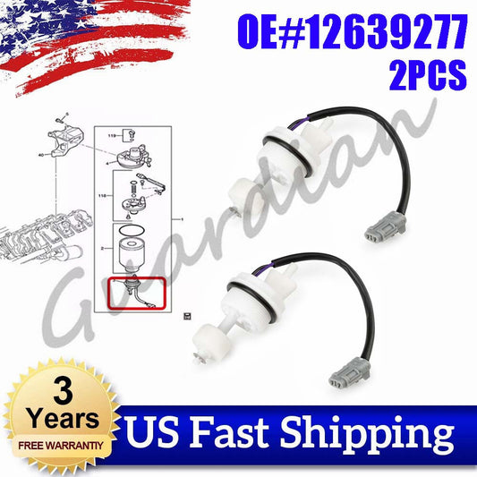2-Piece Fuel Filter Water Sensor Component 12639277 for Jimny for Chevrolet Silverado for Sierra