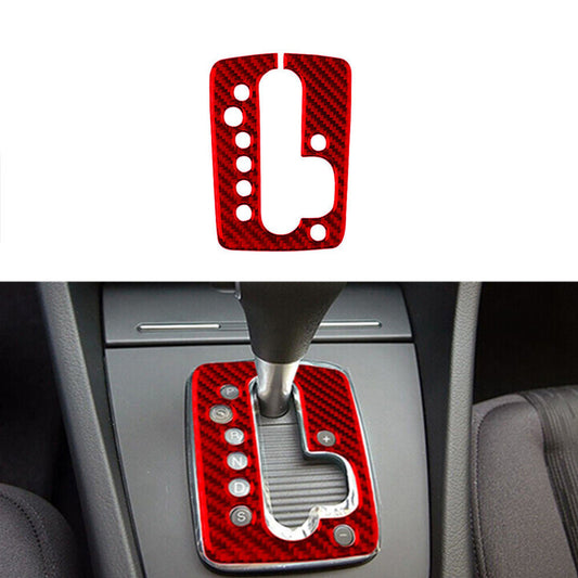 Carbon Fiber Red Automatic Gear Shift Panel Trim Sticker for Audi for A4 S4 2005-08