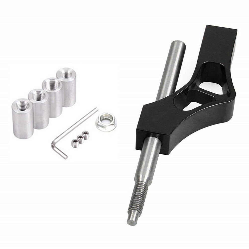 Black Aluminum Shift Knob Extension Adjustable Lever Extender Gear Shifter