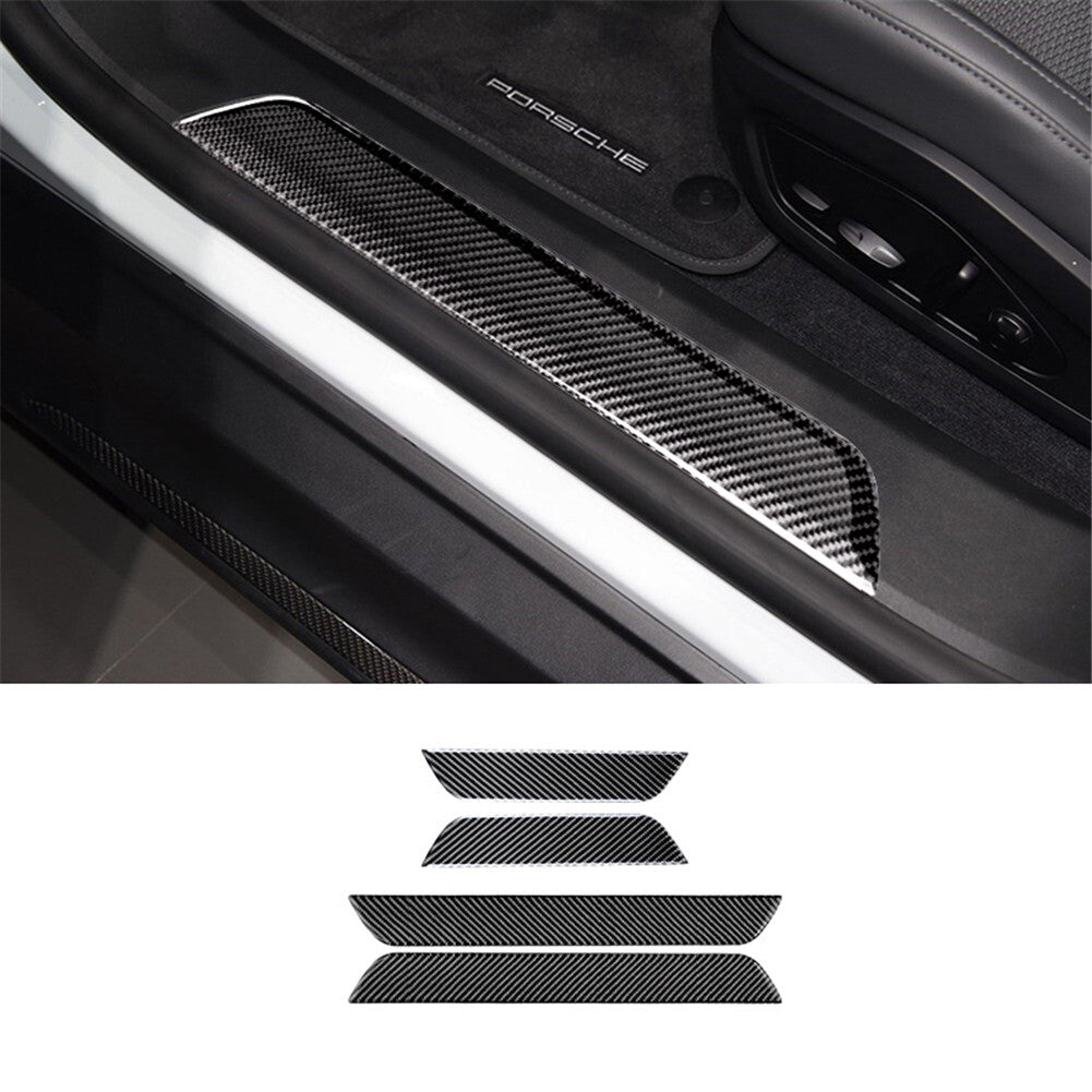 4 x carbon fiber door sill trim for Porsche Taycan 2019-2022