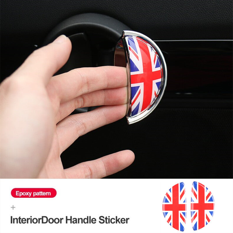 4pcs for MINI Cooper S Clubman F54 F55 F60 Union Jack 3D Door Handle Sticker