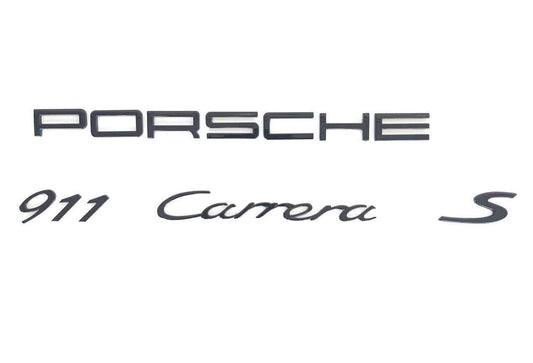 for Porsche 911 Carrera S 991 Emblem Set Gloss Black