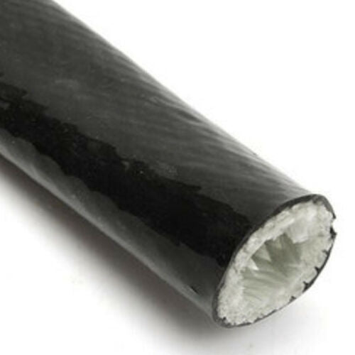 Heat Shield Fireproof Sheath Silicone Coated Fiberglass 3/4 inch ID x 10 ft Suitable for Automotive Cables