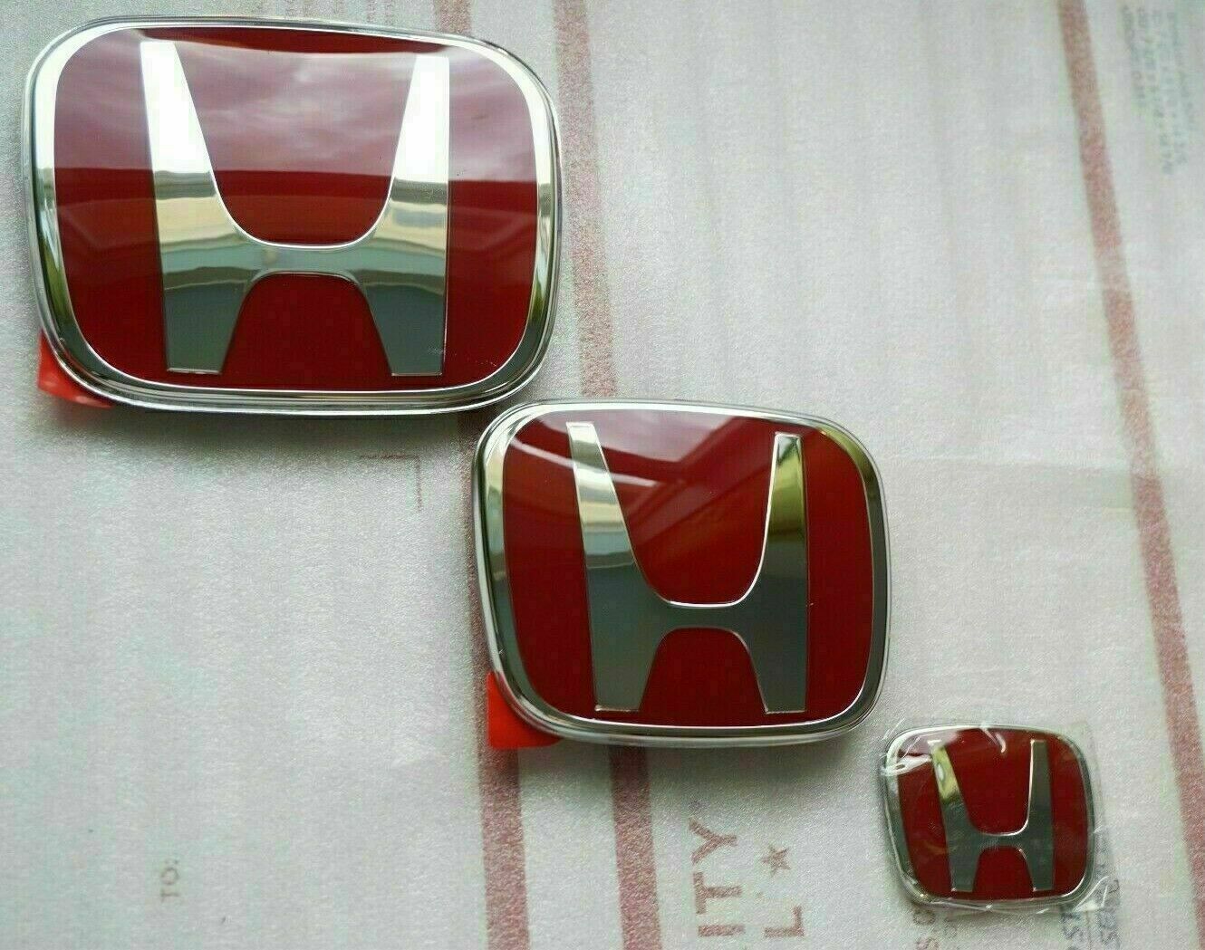 1 set/4 pieces, red H badge front and rear wheels, suitable for 2016-2021 for Civic Sedan JDM.