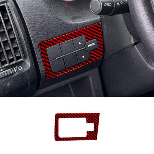 Red Carbon Fiber Speedometer Button Cover Trim for RAM Promaster 2014-2021