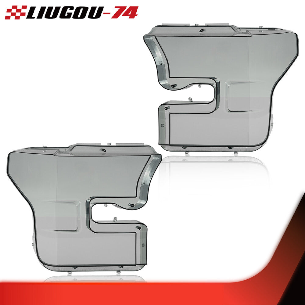 Suitable for 15-17 year old for Ford F-150 headlight lens smoke cover LH+RH side