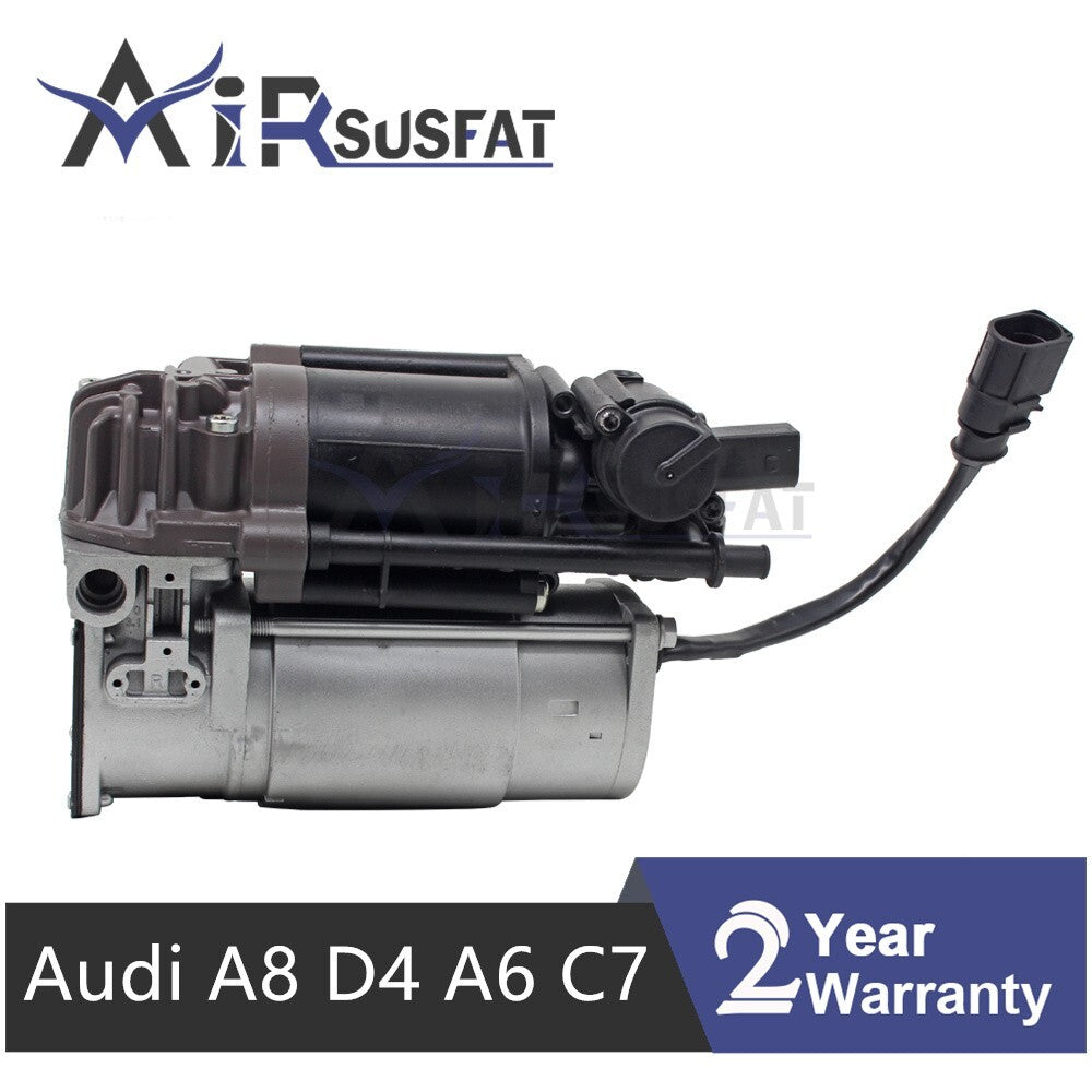 Air Suspension Compressor Pump w/ Valve for Audi for A8 D4 A6 C7 2009-17 4H0616005C