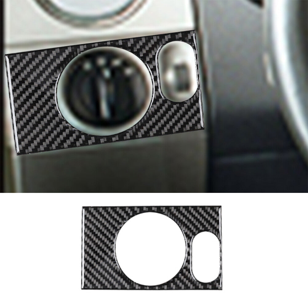 Carbon fiber headlight control cover trim for Ford F-150 2004-2008
