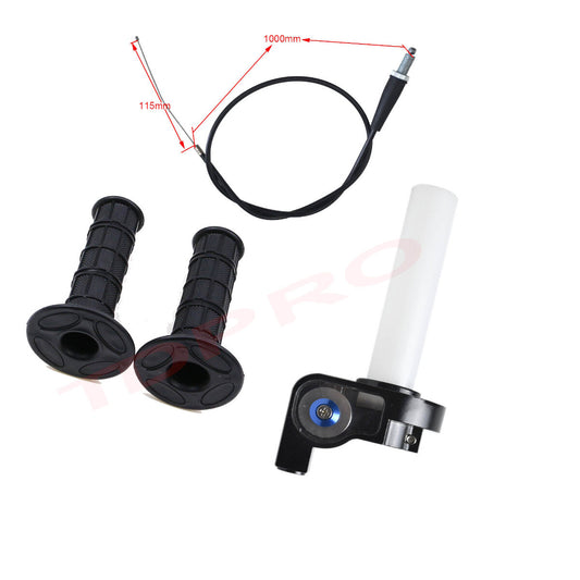 7/8 inch motorcycle handlebars with twist throttle and accelerator for Pit Dirt bicycles