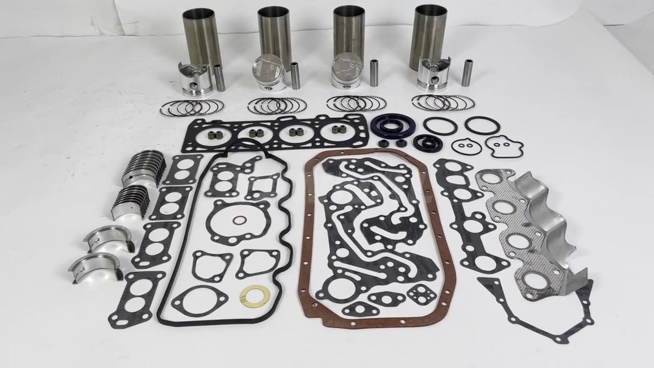 4-piece 4G33 overhaul and rebuild kit with gaskets and bearings for Mitsubishi diesel engines