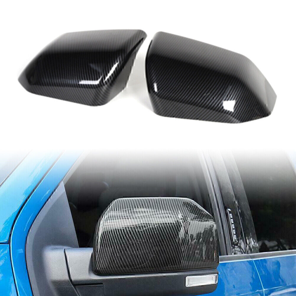 Carbon Fiber ABS Side Rearview Mirror Cover Trim Cover Fit Fitd F-150 2015-2019