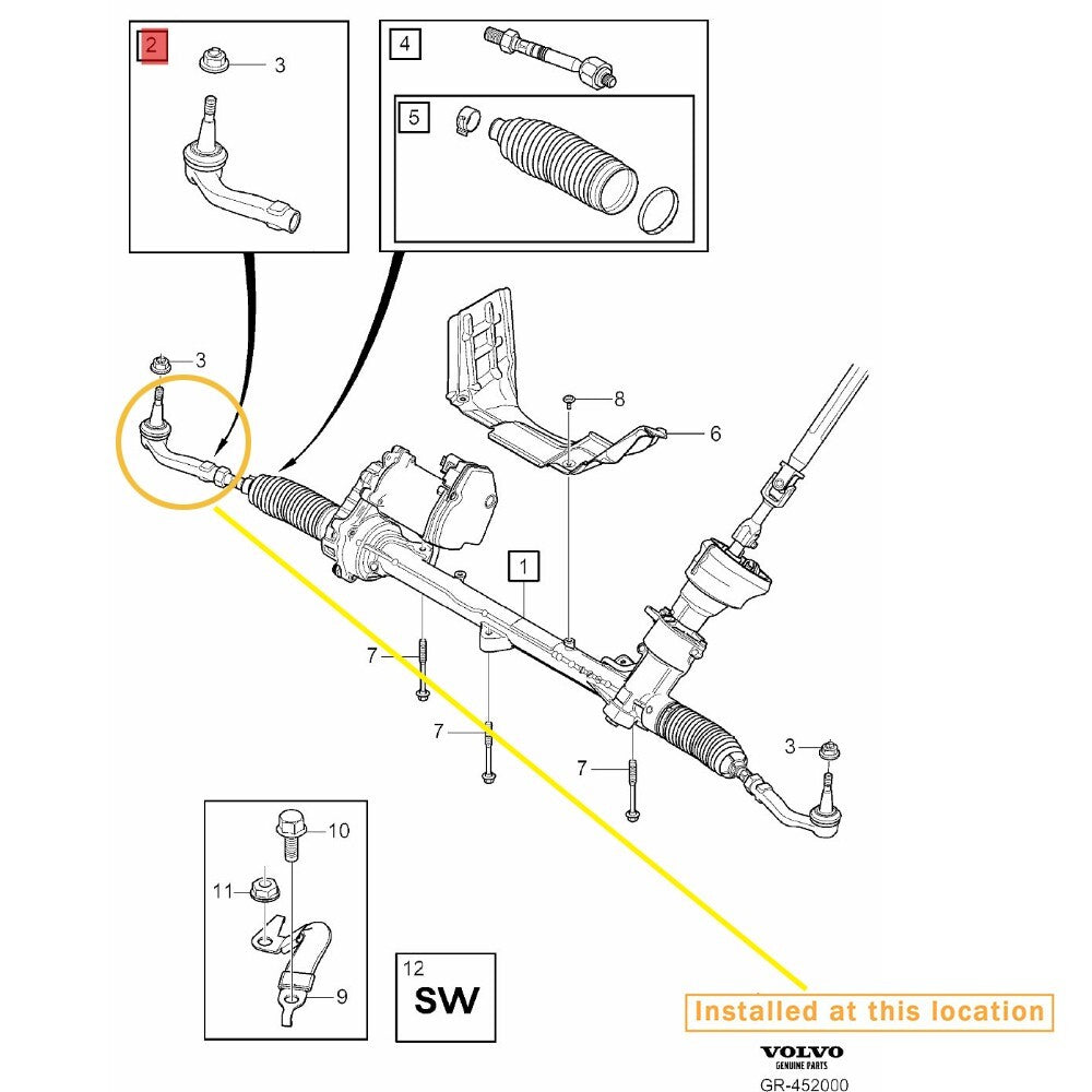 for Volvo S60 external ball joint (L) : 31681048