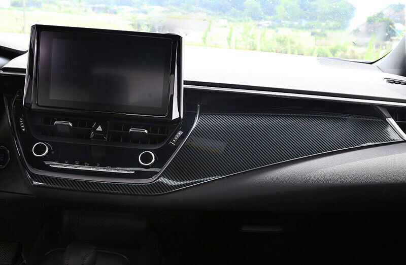 for Toyota GR for Corolla Hatchback 2023+ Carbon Look Steel Console Dashboard Cover