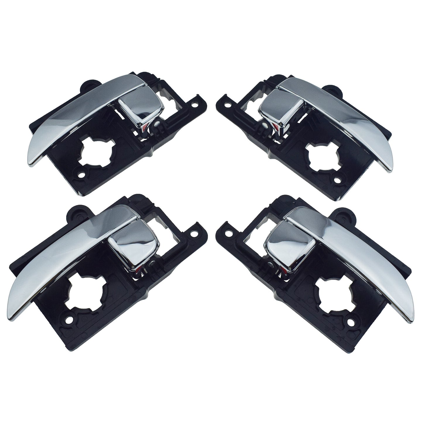 Set of 4 Left  Right Interior Chrome Door Handle For 2007-2010 for Hyundai for Elantra