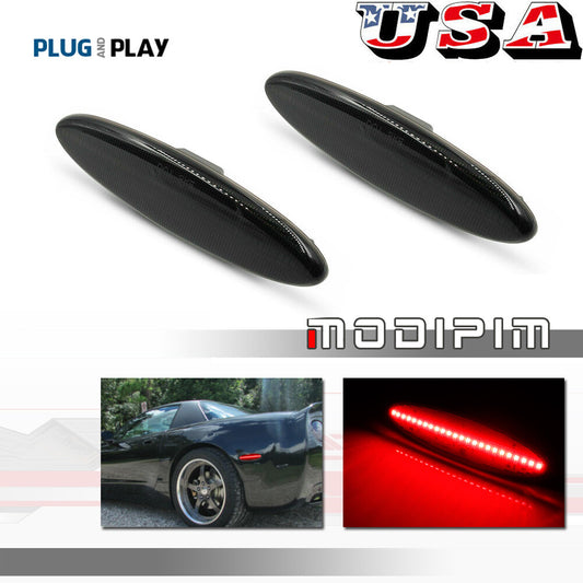 Red LED rear bumper side marker indicator lights are applicable to 97-04 for Chevrolet for Corvette C5