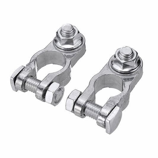 Copper automotive battery clip terminal connector with zinc terminals, single row, 2 pieces