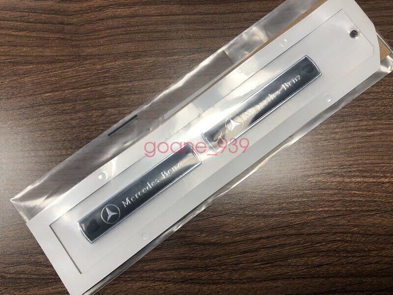 2pcs Black for Mercedes Car Emblem Badge Sticker Side Skirts Badge Logo