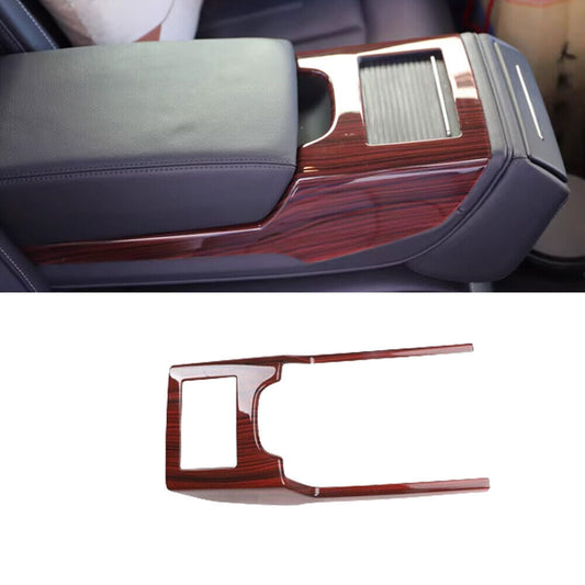 for Audi A6 12-18 Peach Wood Grain Rear Water Cup Holder Panel Frame Cover Trim