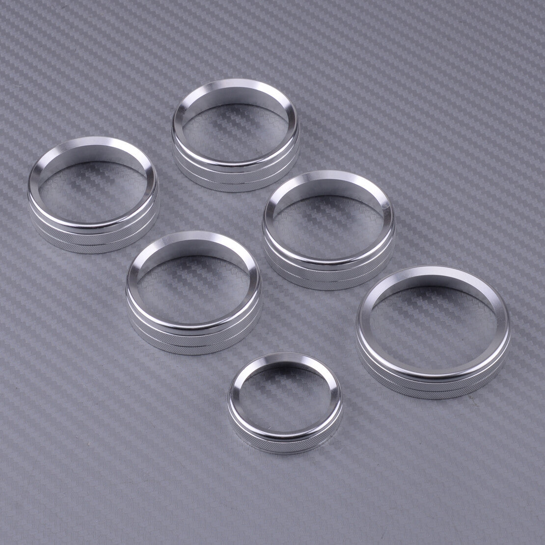 Chrome Air Condition Audio Switch Knob Trim Ring Fit for Ford F150 2016-2018