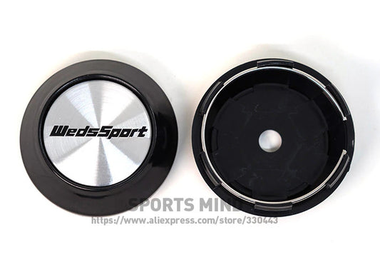 4x68mm Weds Sport Silver Badge Wheel Center Cover Hub Cover Rim Cover TE37