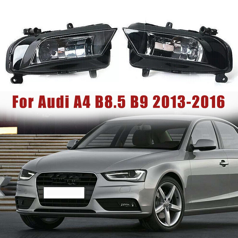 LHRH front bumper fog lights with bulbs for 2013-16 for Audi A4 B8.5 B9.
