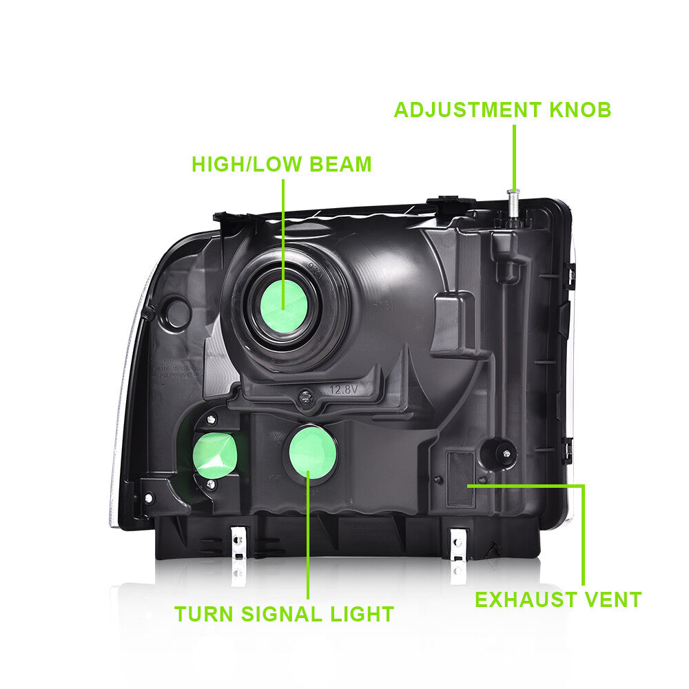 Suitable for 99-04 for Ford Super Duty F-250 F-350 truck travel convertible headlights