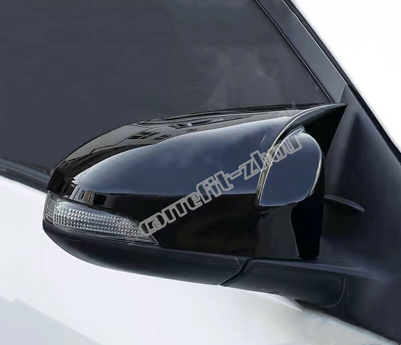 2014-2018 for Toyota for Corolla Gloss Black Ox Horn Rear View Mirror Cover Trim Cap
