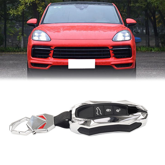 Silver for Smart Key Fob Cover Case Shell for Porsche for Cayenne for Panamera 911 Macan