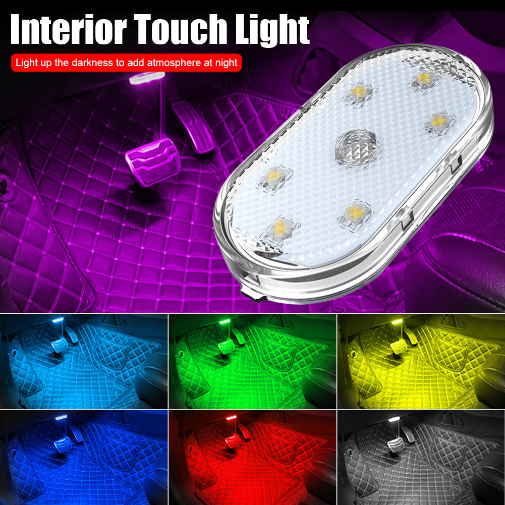 Car USB Rechargeable 7 Color LED Touch Light Wireless Reading for Mini Night Lamp