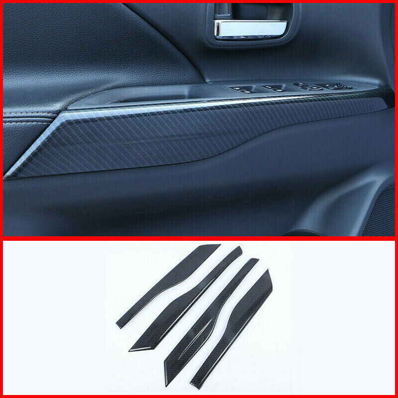 Carbon Fiber Inner Door Armrest Panel Cover 4for Mitsubishi Outlander 2013-2020