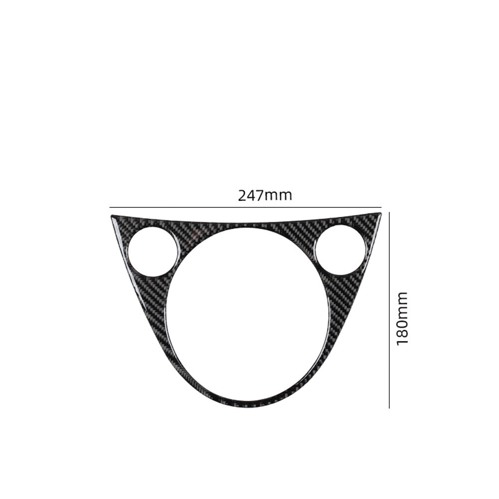 Carbon Fiber Interior Console Gear Shift Panel Cover Trim For 2012-2015 for Fiat 500