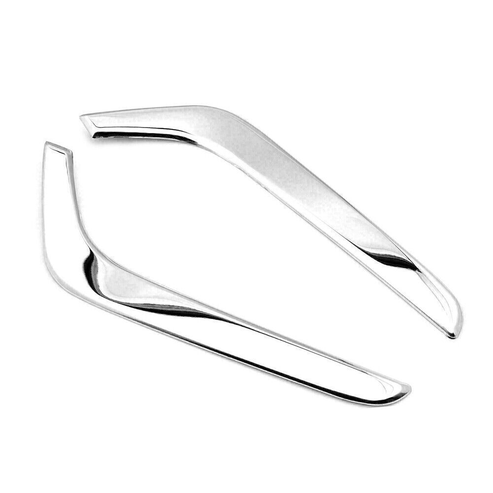 Front Fog Light Lower Cover Eyelid Trim Chrome Fit for Honda CR-V CRV 2017-2019 US