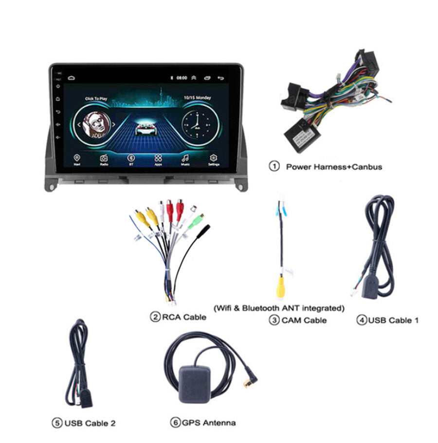 Multimedia Player Touch Screen Fit for Mercedes for Benz C Class W204 S204 2007-2010