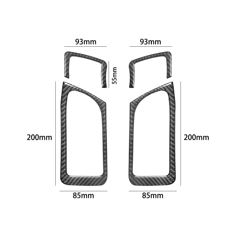 4X Rear Carbon F Door Buckle Trims for Land Rover Discovery Sport 2015-19