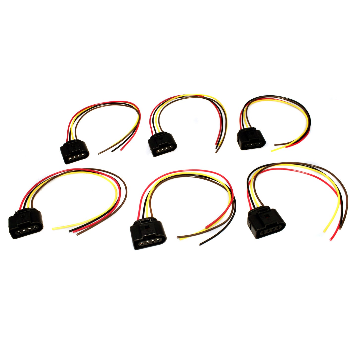 6X Ignition Coil Connector Harness Plug Wiring 1J0973724 for Jetta for Passat for Audi